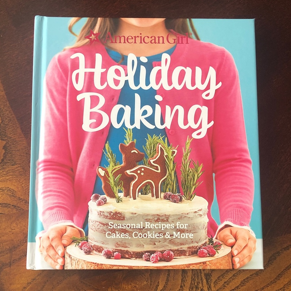 NEW American Girl Holiday Baking with Pink and Blue Cover Cookbook
